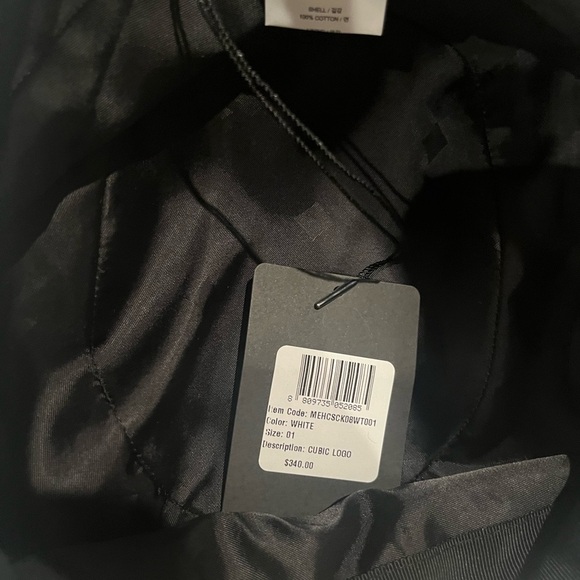 NWT MCM Cubic Monogram Denim Bucket Hat White - Picture 5 of 6